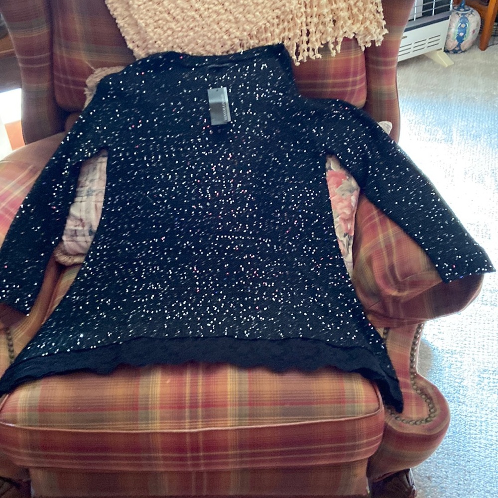 Signature Studio Sweater black and silver size XL